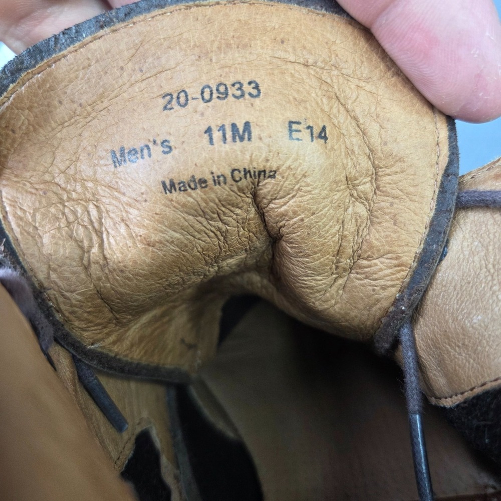 Johnston & Murphy Mens Conard Wingtip Boot 11 Tan Leather Brogue 20-0933 - Picture 2 of 11